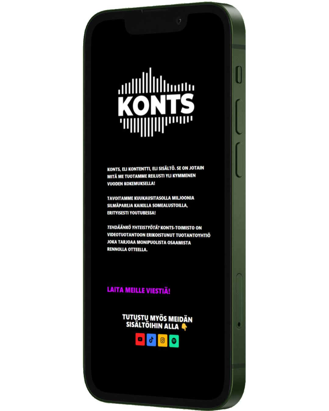 Esimerkki One-Page sivusta